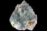 Sea-foam Green, Cubic Fluorite Crystal Cluster - Morocco #138254-1